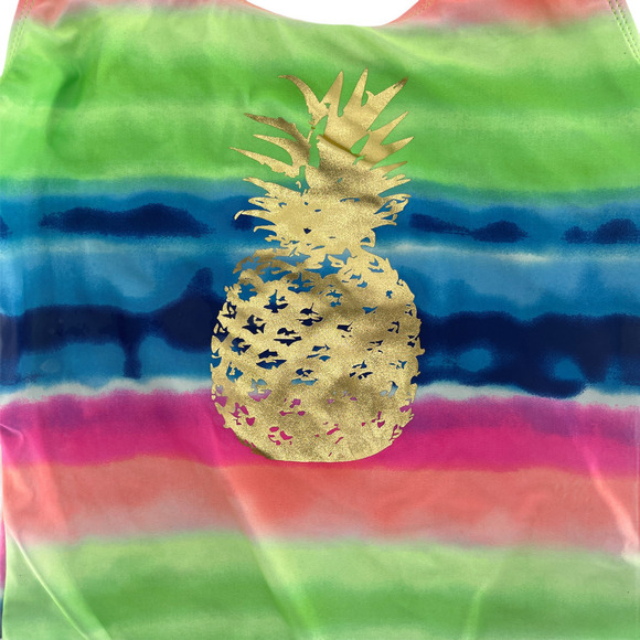 NWOT Girls Pineapple One Piece Swimsuit - Picture 4 of 6